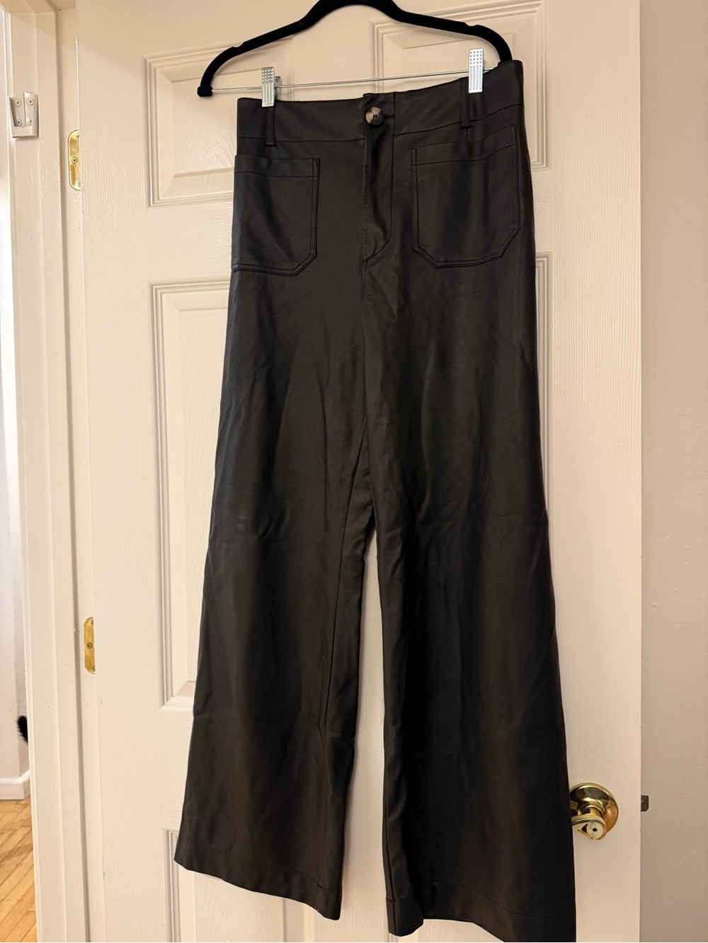 The Colette Wide-Leg Faux Leather Pants by Maeve - Picture 4 of 5